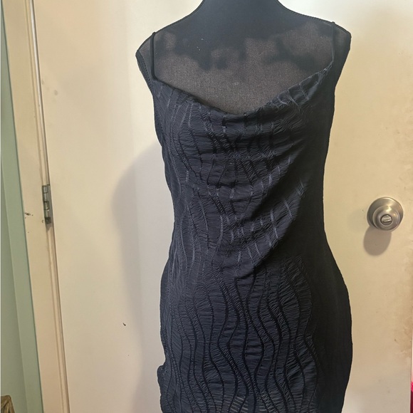 PrettyLittleThing Black Textured Mini Dress - Picture 9 of 13